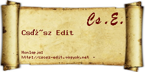 Csősz Edit névjegykártya